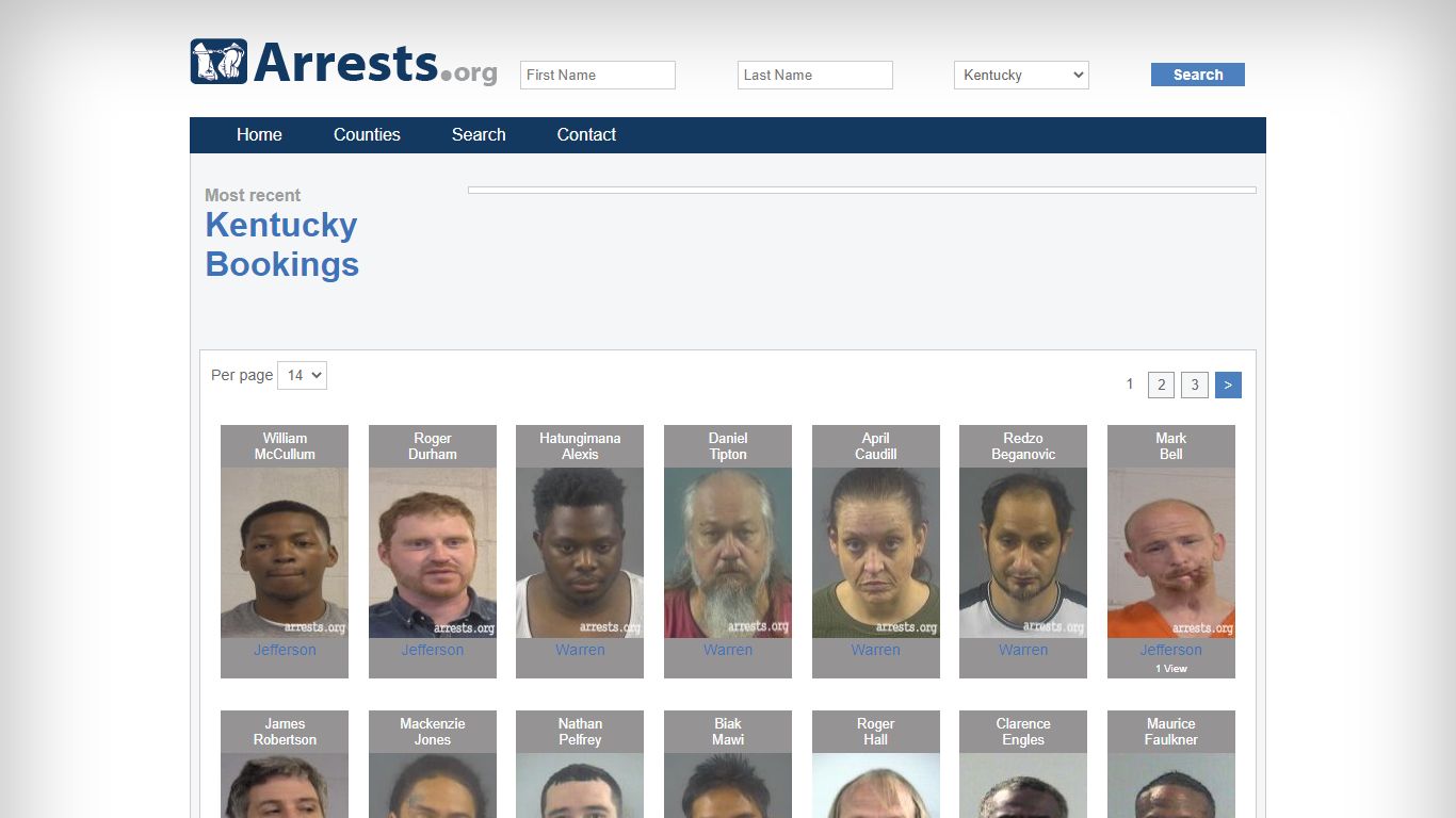 Kentucky Arrests and Inmate Search